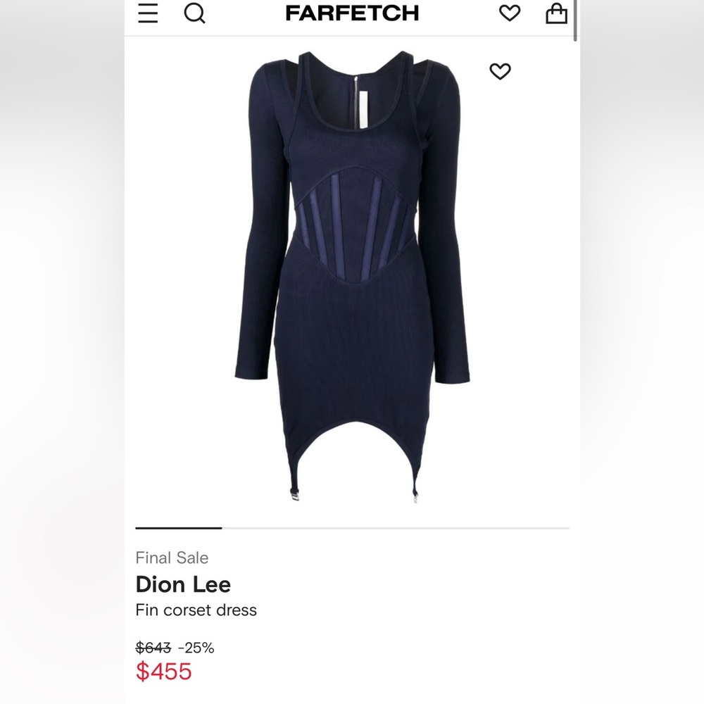 Dion Lee Fin corset dress - xxs